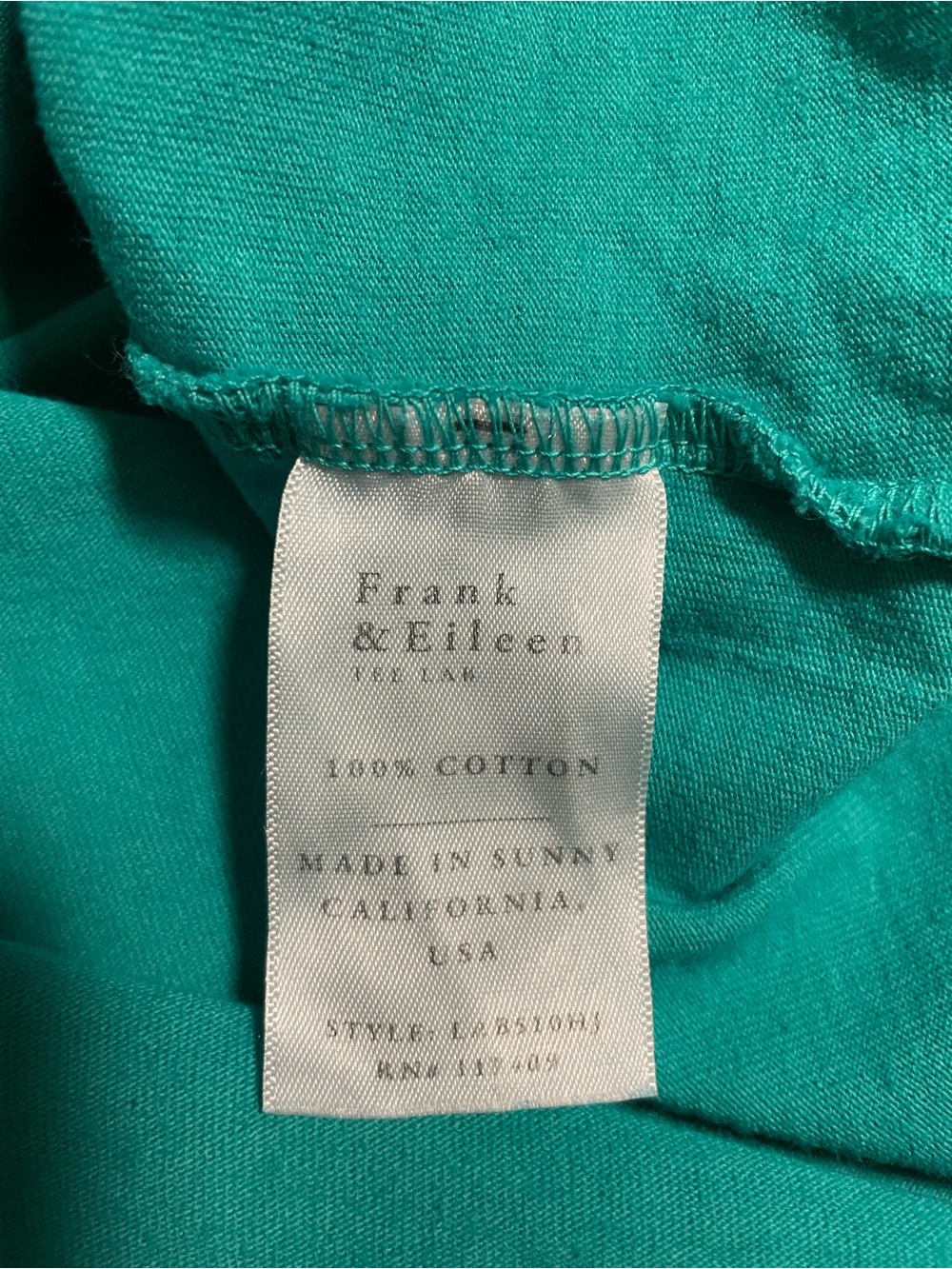 Frank & Eileen Patrick Popover Henley Birdie Green Heritage Top Size Medium - Picture 7 of 7